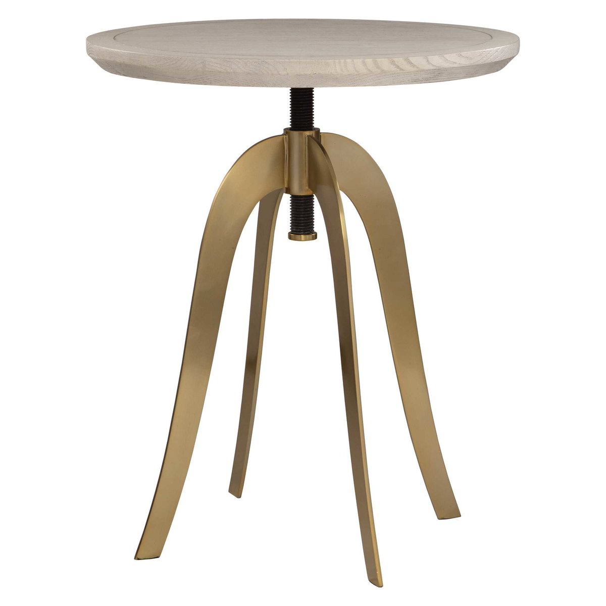 Alice Oak Adjustable Accent Table, Side & End Table by Uttermost, 20" width x 26" height x 20" depth View 5