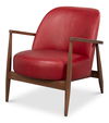 Pindar Armchair, Leather, New Rouge,Red thumbnail 13