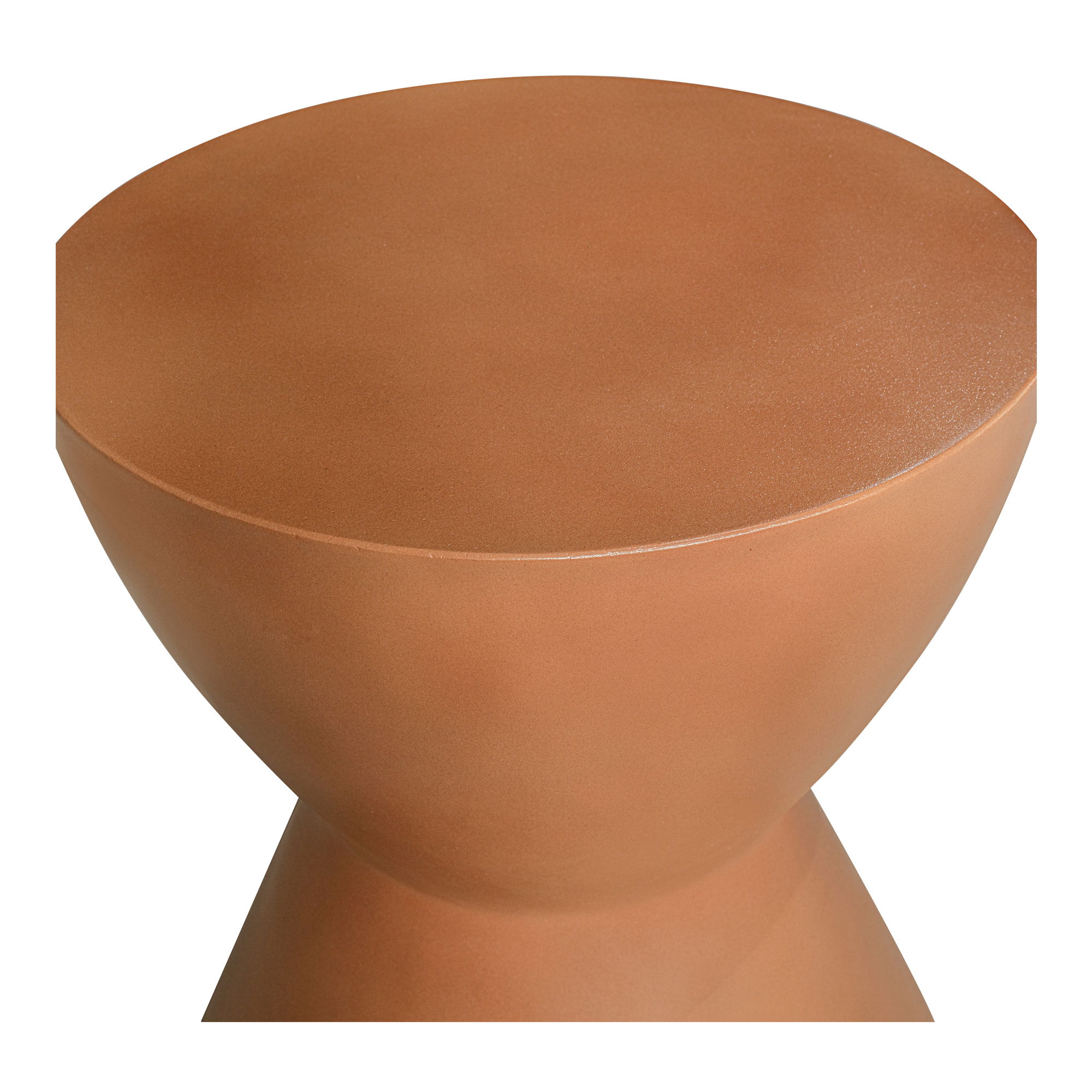 Hourglass Outdoor Stool Terracotta, Outdoor Chair by Moe's Home, 1'3" width x 1'6" height x 1'3" depth View 3