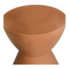 Hourglass Outdoor Stool Terracotta, Outdoor Chair by Moe's Home, 1'3" width x 1'6" height x 1'3" depth thumbnail 3