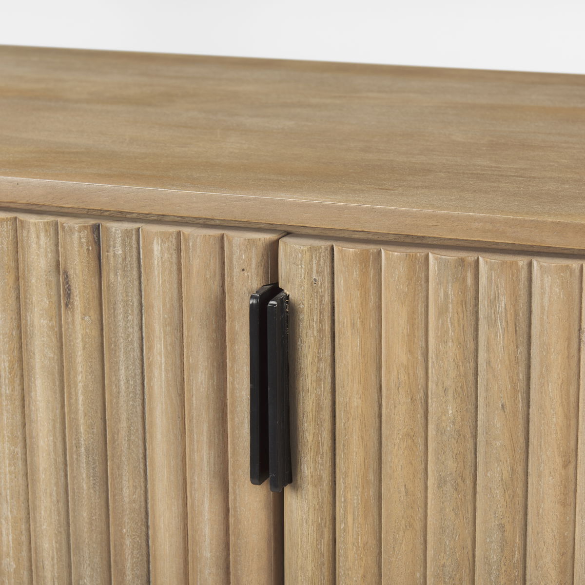 Terra Light Brown Wood Fluted Sideboard, Sideboards & Buffet by Mercana, 72" length x 19" width x 32" height View 12