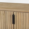 Terra Light Brown Wood Fluted Sideboard, Sideboards & Buffet by Mercana, 72" length x 19" width x 32" height thumbnail 11