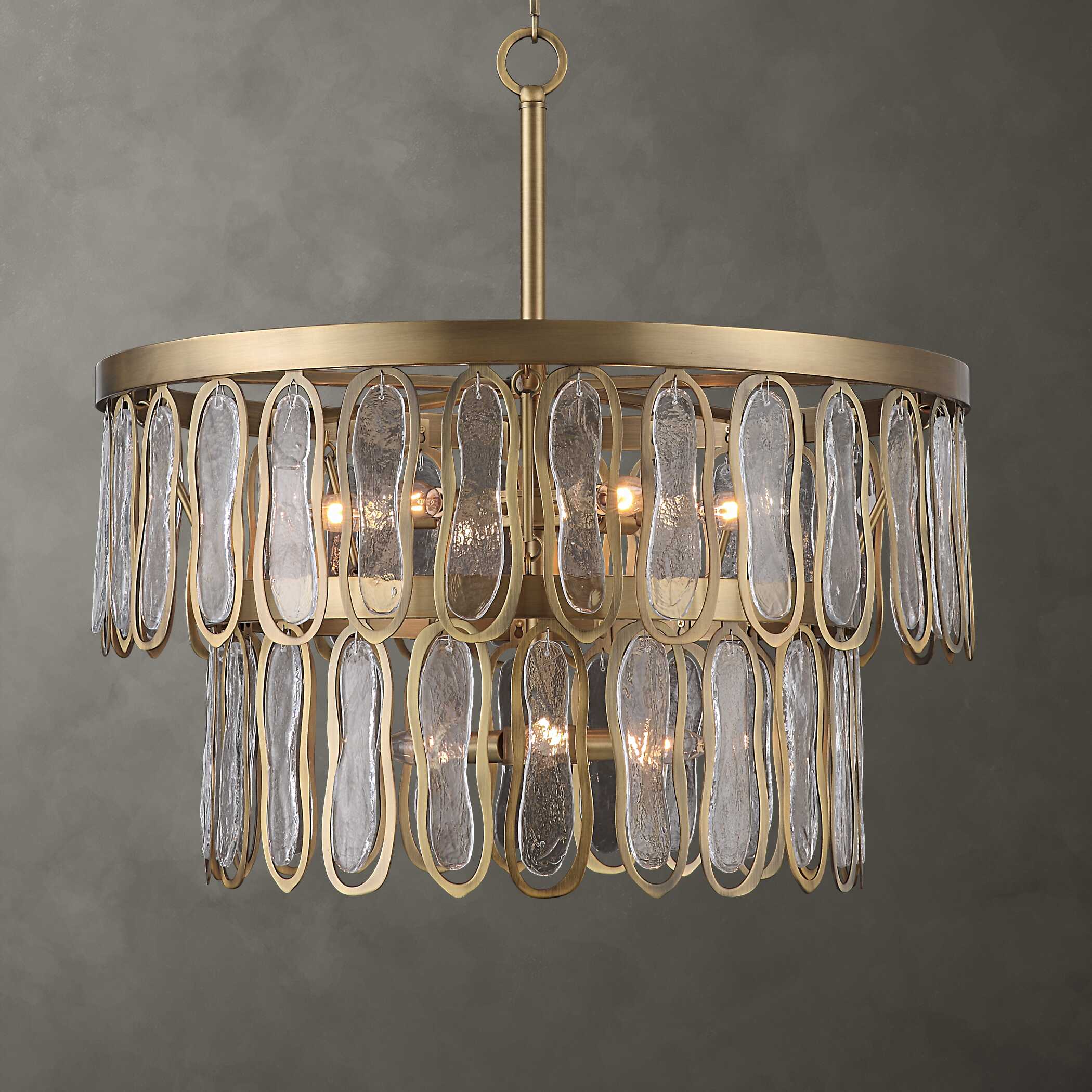 Aurelie 9 Light Round Pendant, Ceiling Light by Uttermost, 28" width x 27.5" height x 28" diameter View 2