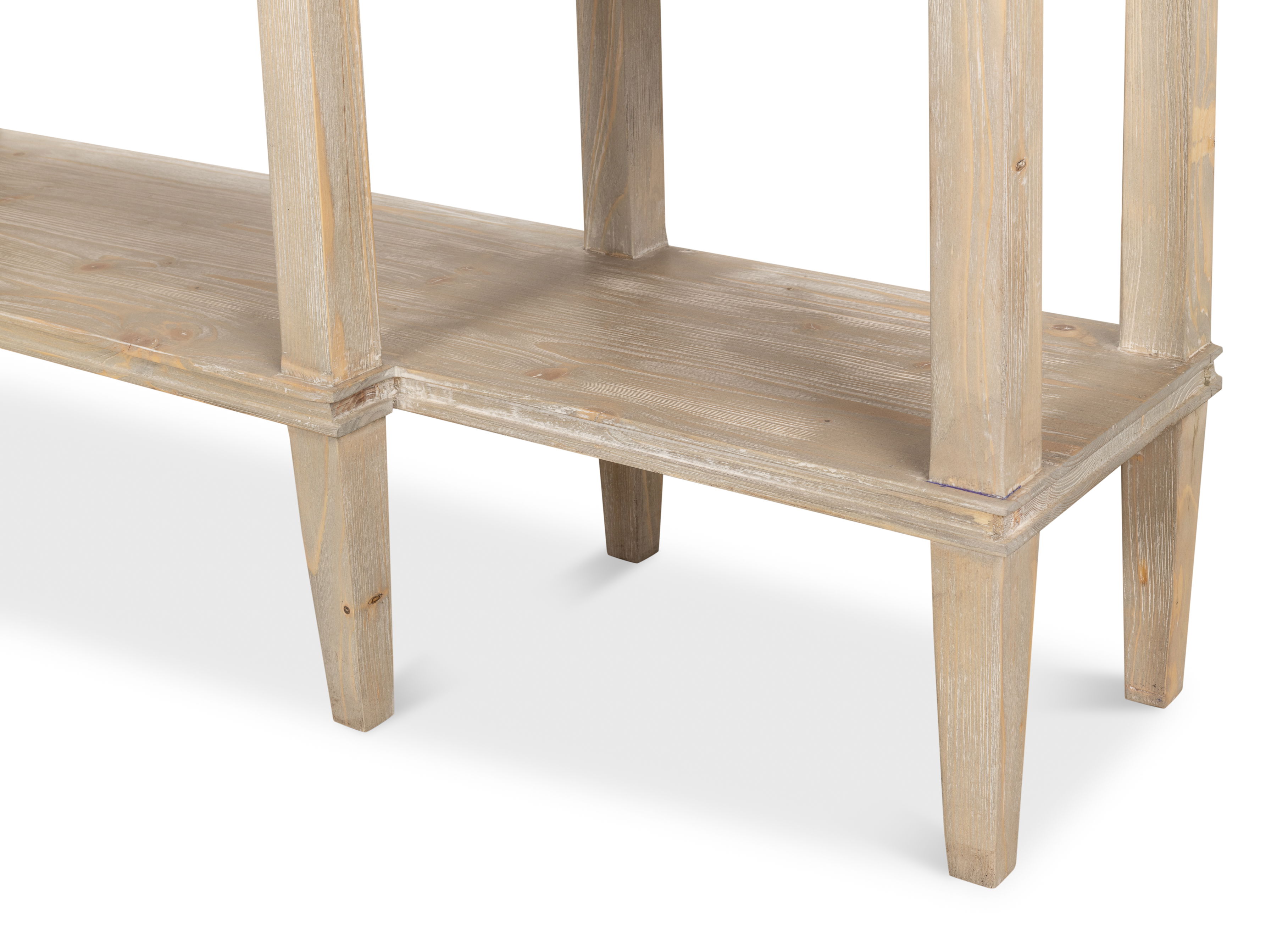 Grange Bungalow Console, Grey Thorne, Console Table by Sarreid, 56" length x 12" width x 32" height View 8