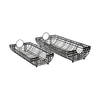 Kenneth (Set of 2) 24L x 12W Gray Metal Baskets, Bins & Basket by Mercana, 23.6" length x 11.8" width x 6.5" height thumbnail 1