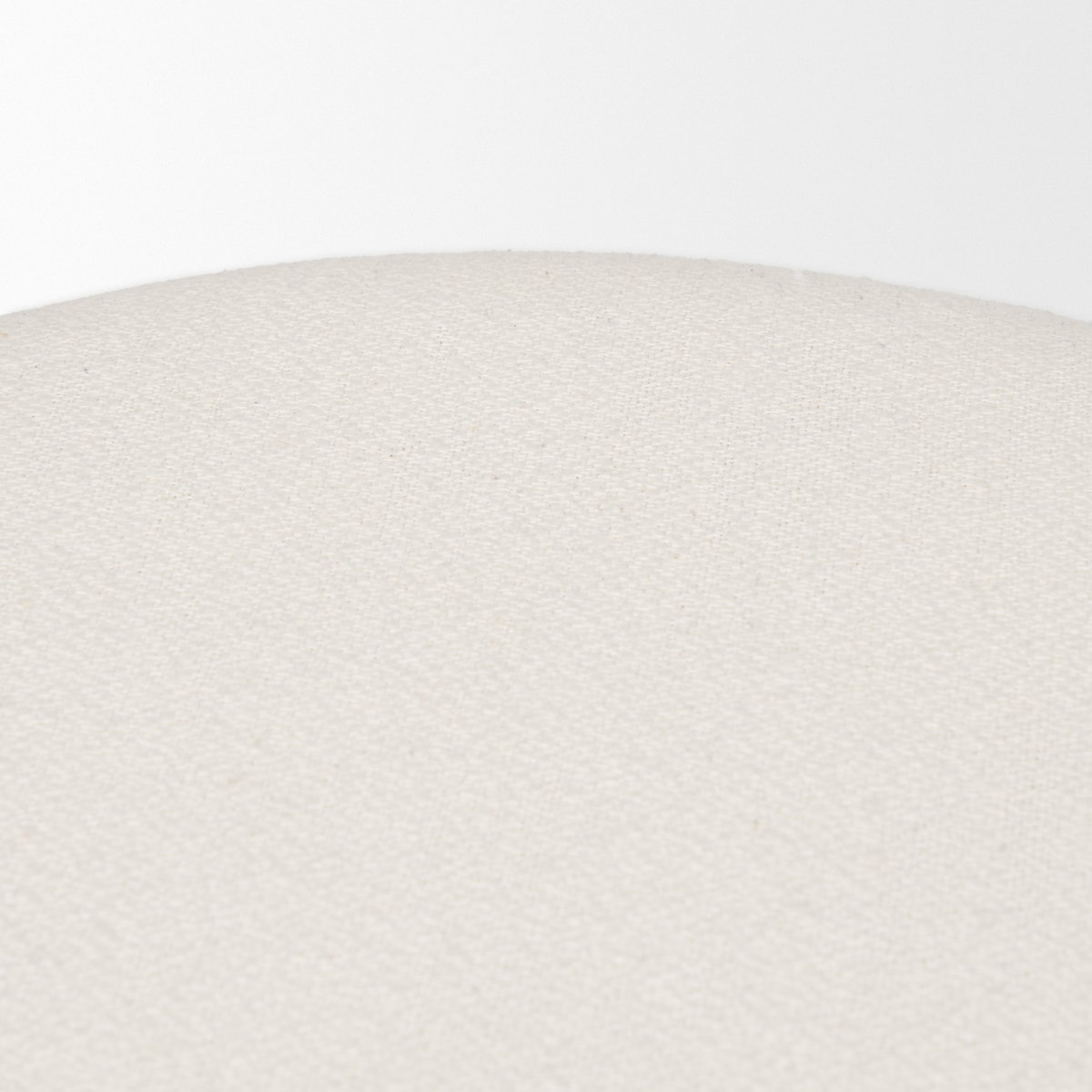 Shaiden Brown Wood with Cream Fabric Stool, Ottoman by Mercana, 21.5" length x 21.5" width x 19.5" height View 6