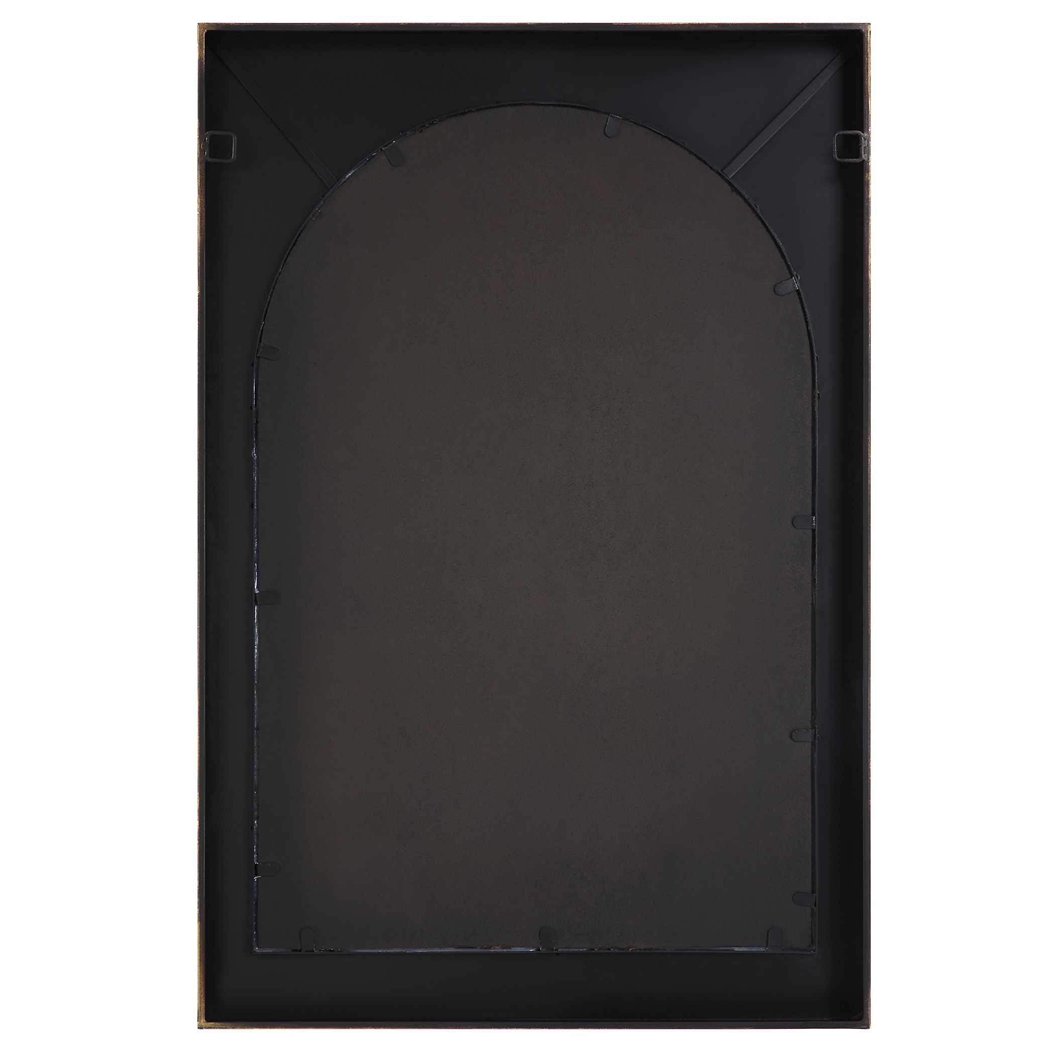 Crisanta Gloss White Arch Mirror large image 