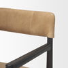 Toni Dark Brown Wood with Chestnut Leather Dining Chair thumbnail 8