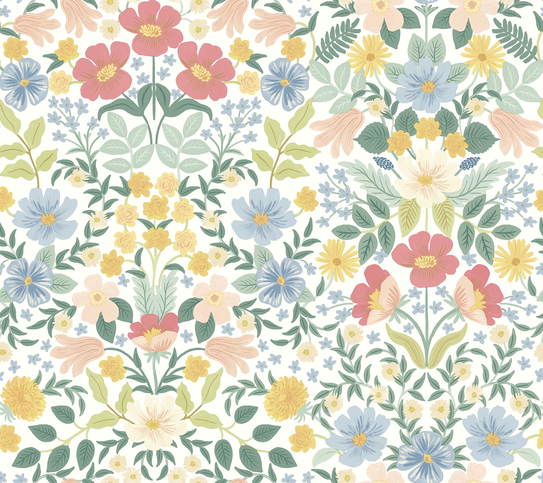 Bramble Garden Pastel Multi Peel & Stick Wallpaper large image 