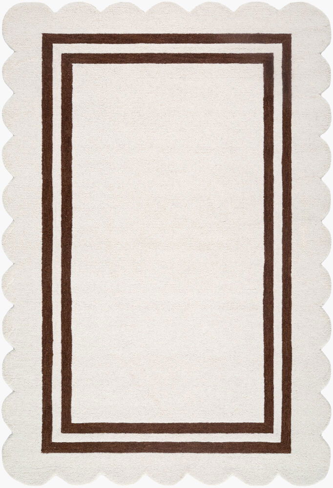 Scalloped Handmade Rug, by Surya, 1'6" length x 1'6" width