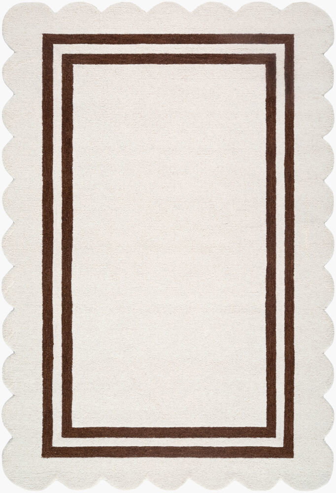 Scalloped Handmade Rug, by Surya, 1'6" length x 1'6" width