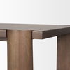 Tammar Rectangular Brown Wood with Tapered Legs Dining Table, by Mercana, 84" length x 45.5" width x 30" height thumbnail 8