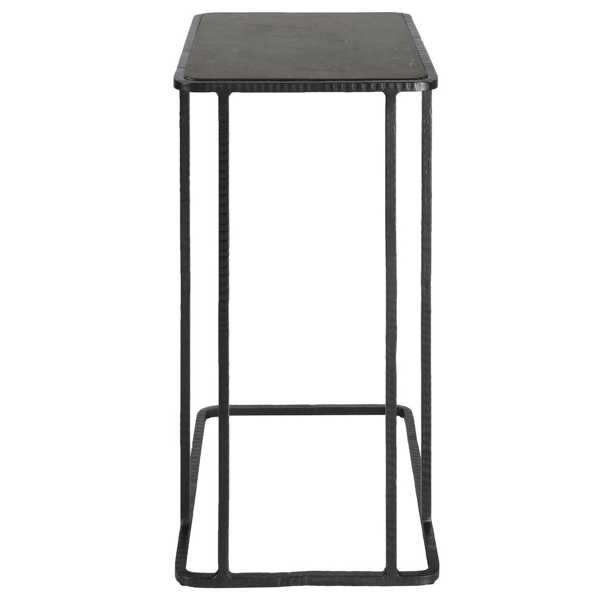 Cavern Stone & Iron Accent Table, Side & End Table by Uttermost, 17.9" width x 24" height x 12" depth View 8