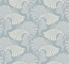 Dancing Leaves Light Blue Wallpaper thumbnail 0