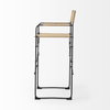 Direttore Backless 44.1in Seat Bar Stool | Brown Leather with Black Iron, Counter & Bar Stool by Mercana, 19.29" length x 20" width x 44.1" height thumbnail 4