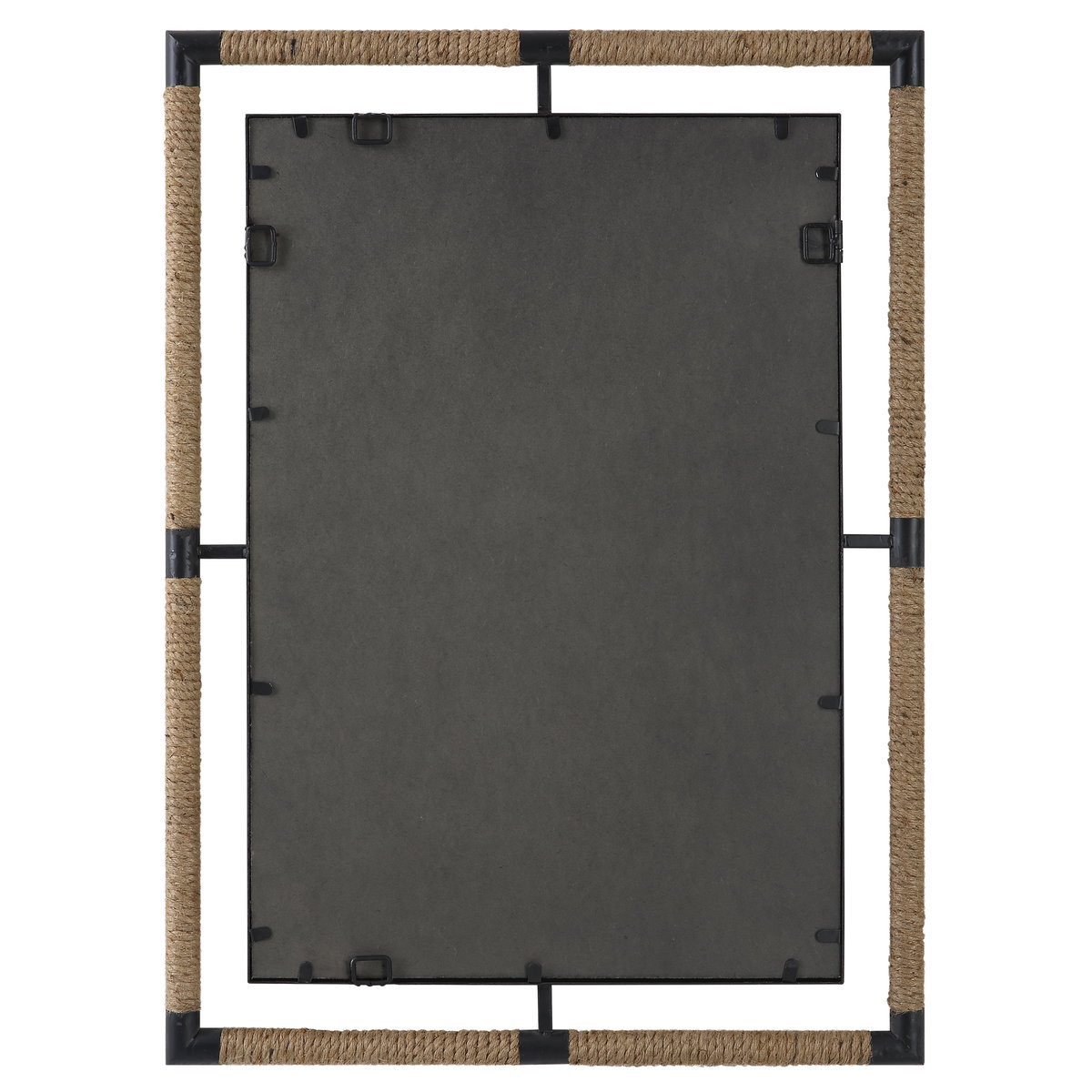 Melville Iron & Rope Mirror, by Uttermost, 2'4" width x 3'2" height x 1.5" depth View 7