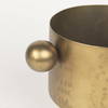Juno 6.5H Medium Gold Iron Medium Vase, by Mercana, 8.5" length x 6" width x 6.5" height thumbnail 8