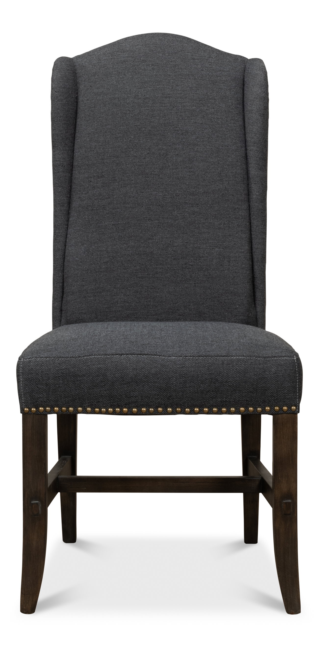 Black High Back Dining Chair, by Sarreid, 21" length x 26" width x 46" height View 2
