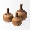 Afra Large Solid Wood Vase Shaped Decorative Object, by Mercana, 7.5" length x 7.5" width x 10.5" height thumbnail 4