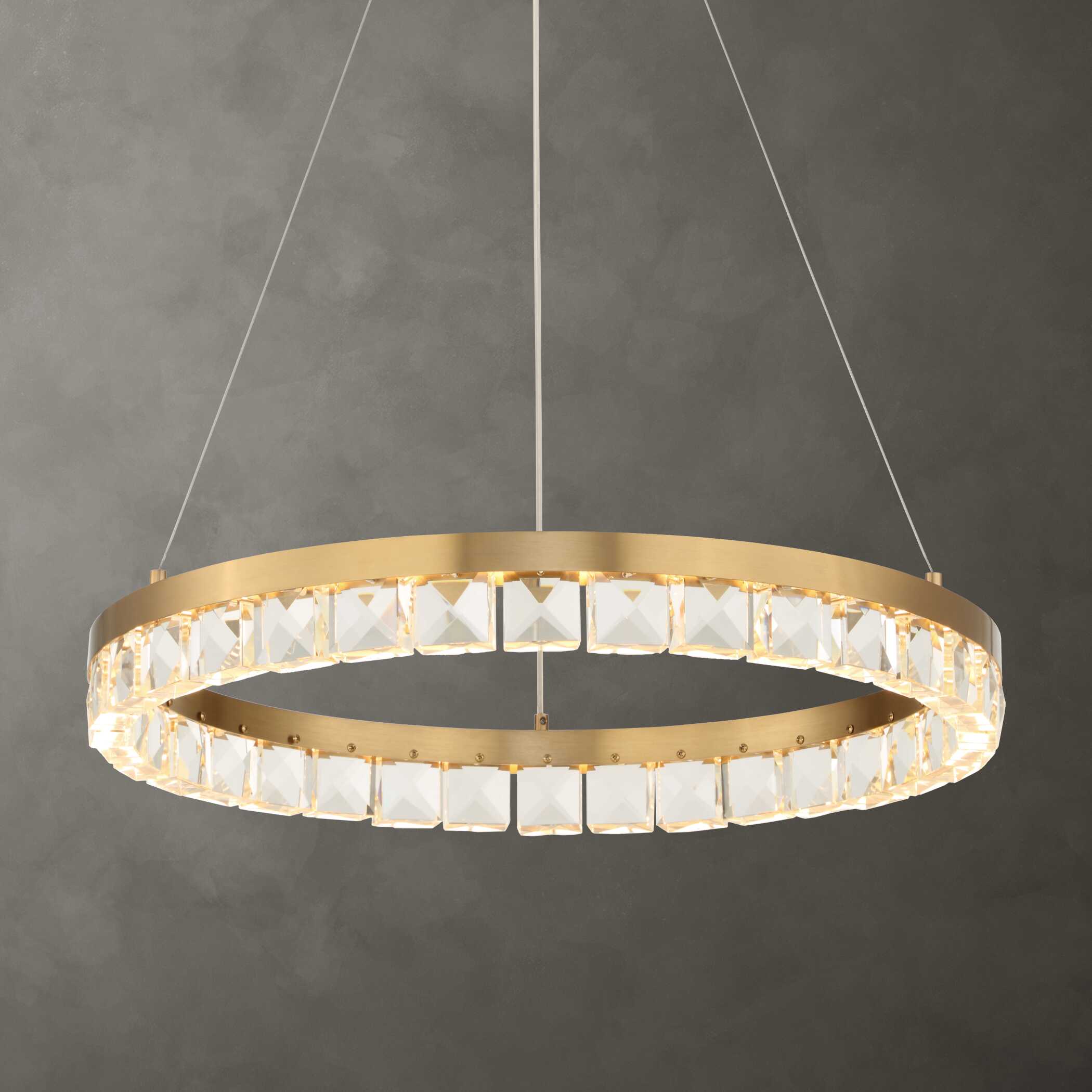 Segovia Round Crystal LED Chandelier large image 