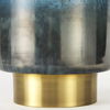 Caspian II Short Blue Glass Antiqued Brass Bottom Vase thumbnail 6