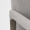 Palisades Curved Back Dining Side Chair | Grey Fabric with Brown Wood, Dining Chair by Mercana, 23.75" length x 28" width x 36" height thumbnail 12