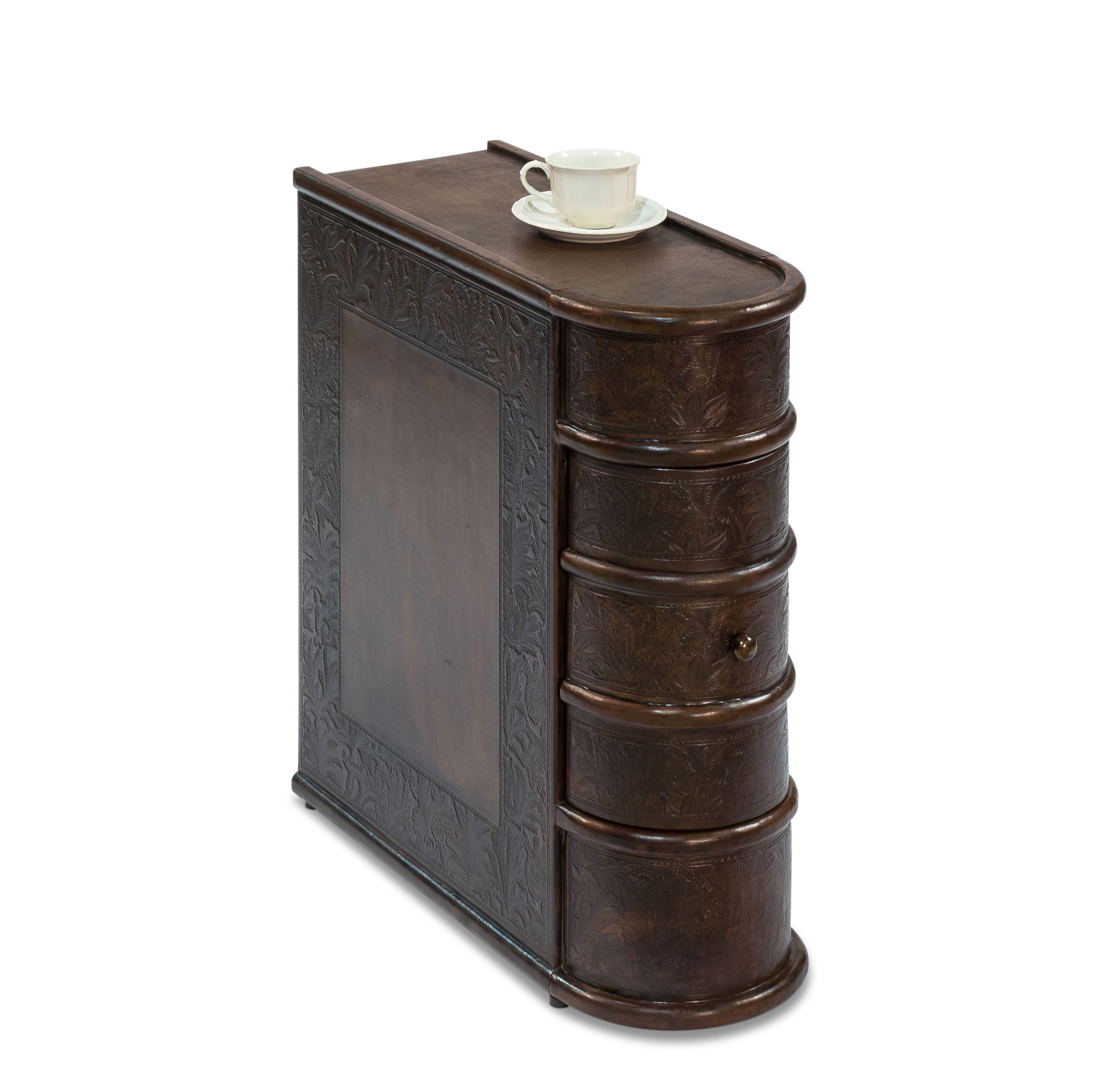 Barnes Leather Book Side Table large image 