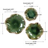 Abella Green Ceramic Wall Decor Set/3, Art by Uttermost, 17.87" width x 17.87" height x 3.87" depth thumbnail 3