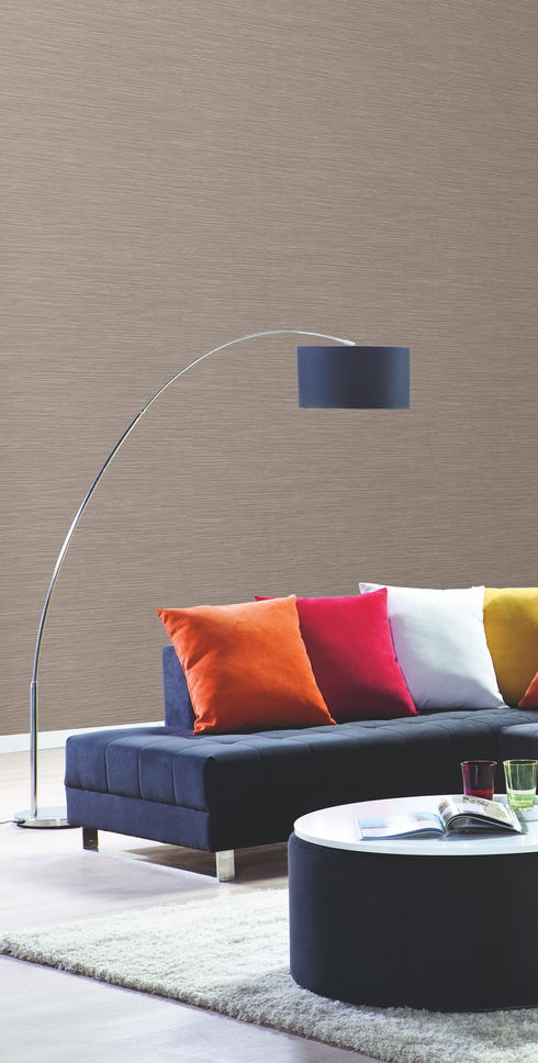 Ramie Weave Dark Grey Wallpaper