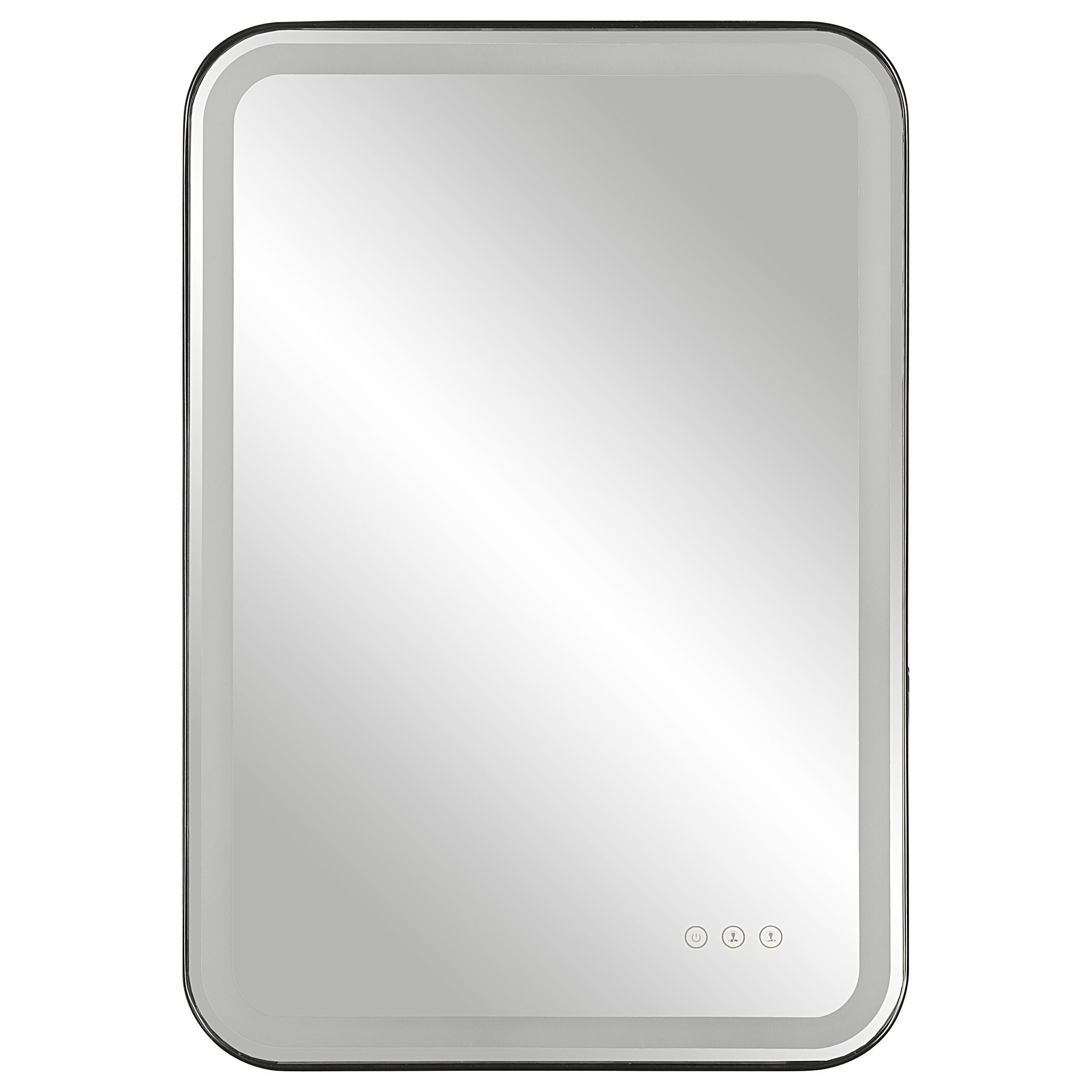 Crofton Lighted Black Vanity Mirror large image 