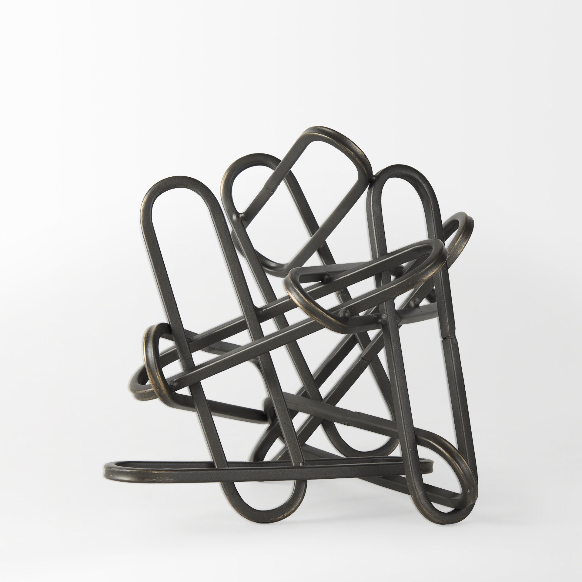 Henderson  Black Metal Paperclip Decorative Object, by Mercana, 10.43" length x 8.27" width x 7.68" height View 7