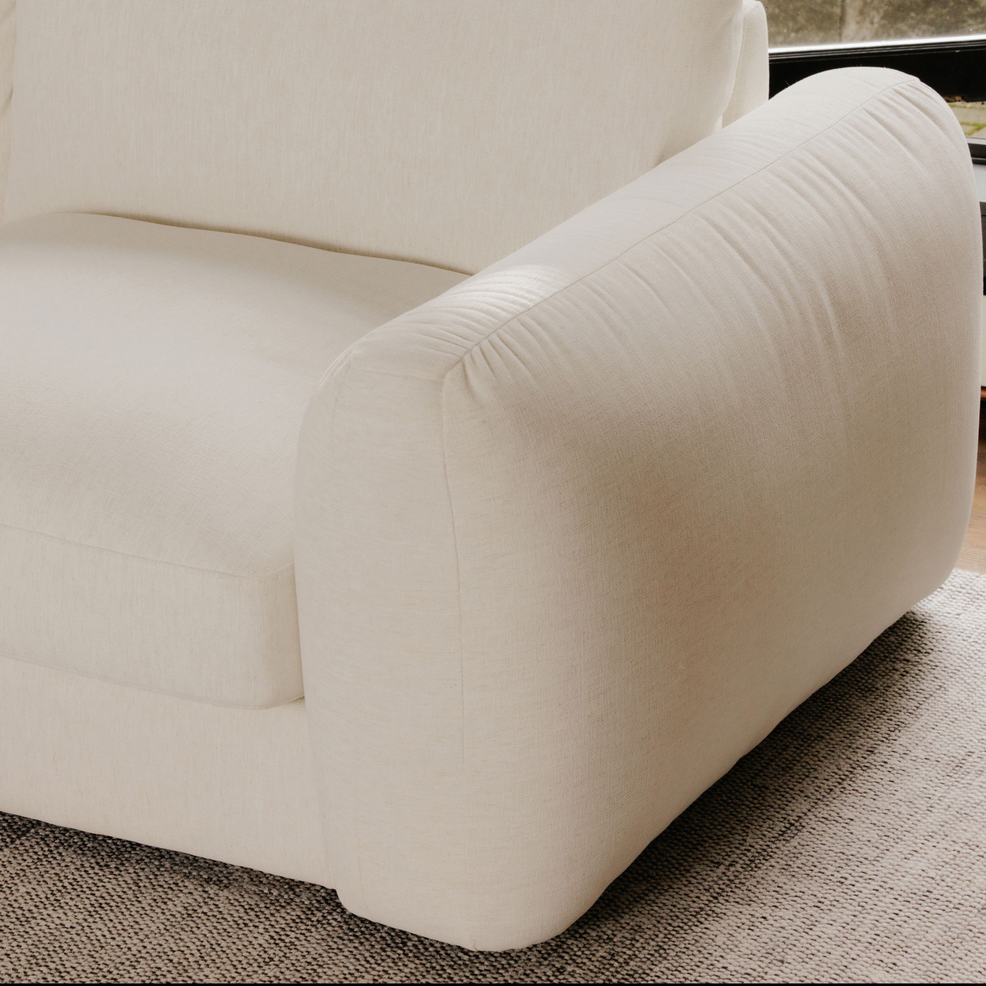 Berga Sectional Left Oat, Sectional Sofa by Moe's Home, 118.25" width x 33" height x 65.5" depth View 6