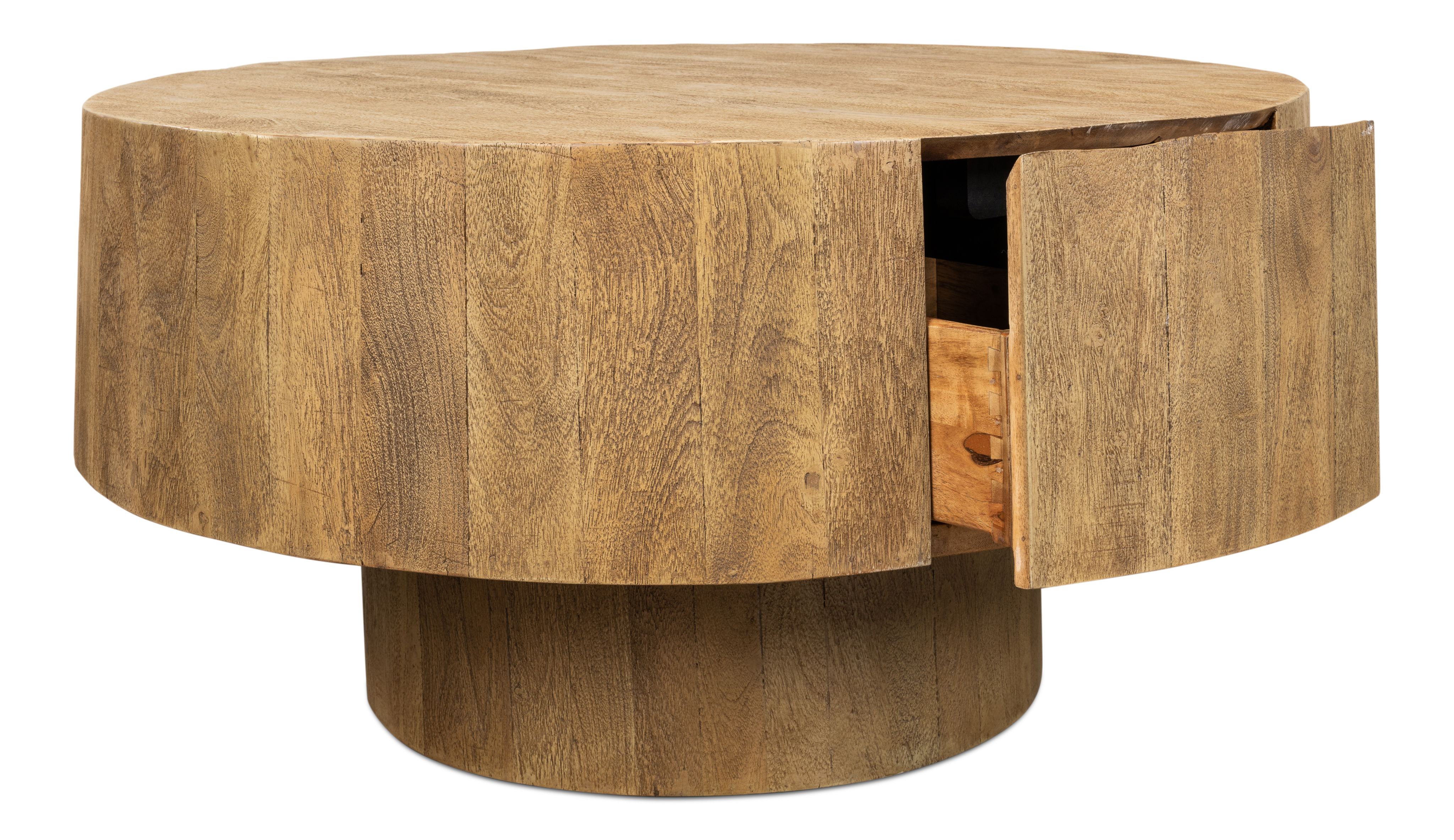 Brutus Barnwood Table, Coffee Table by Sarreid, 36" length x 36" width x 18" height View 6