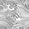 Asian Waves Black Peel & Stick Wallpaper, by York Wall, 18'10.8" length x 1'6" width x 0.02" depth thumbnail