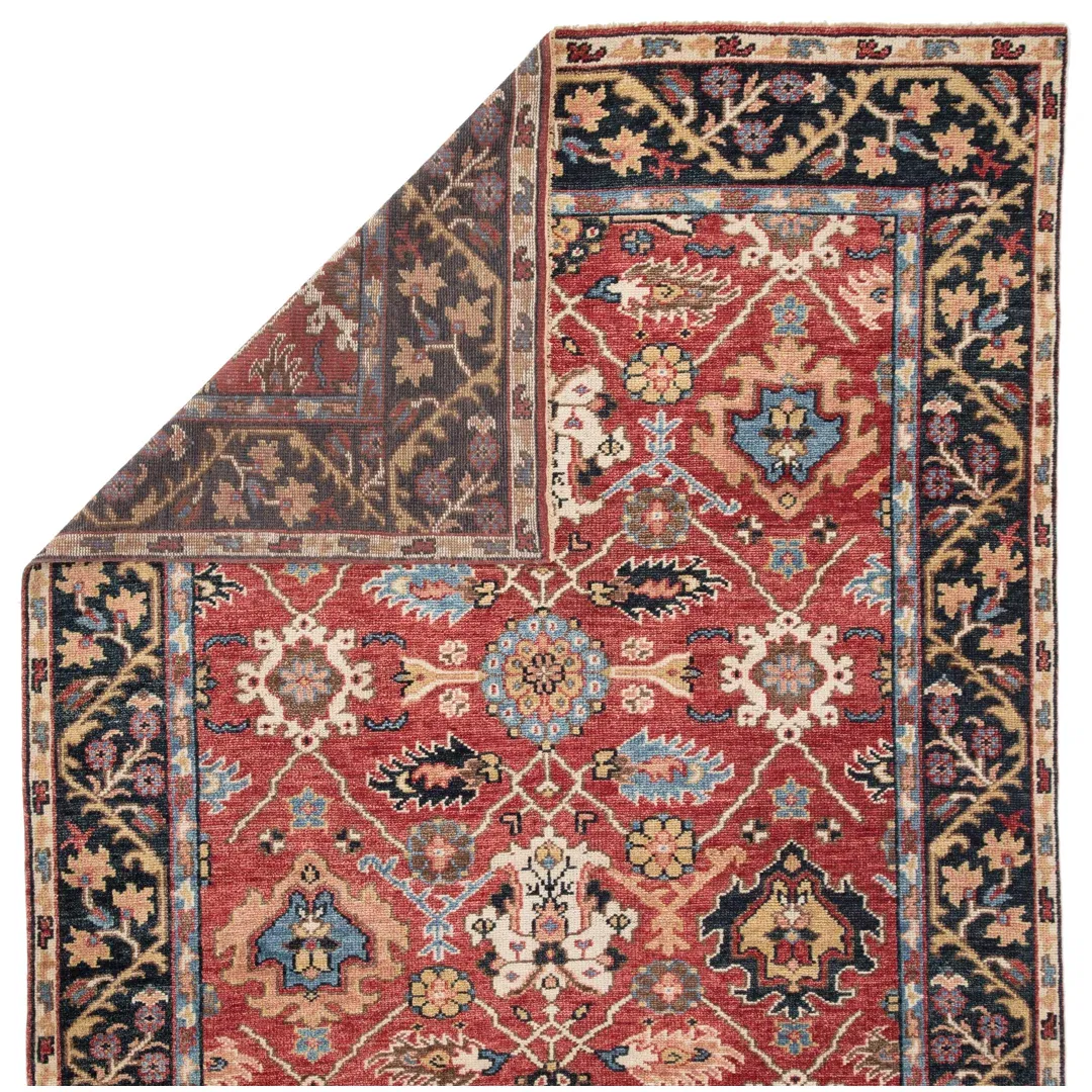 Tilney Hand-Knotted Wool Red/Beige Area Rug large image 