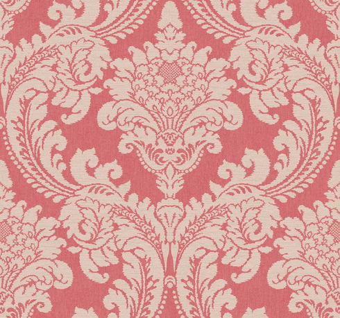 Tapestry Damask Red Wallpaper