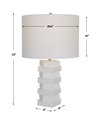 Ascent White Geometric Table Lamp, by Uttermost, 1'2" width x 1'11" height x 1'2" depth thumbnail 3