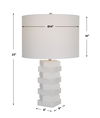Ascent White Geometric Table Lamp, by Uttermost, 14" width x 23" height x 14" depth thumbnail 3