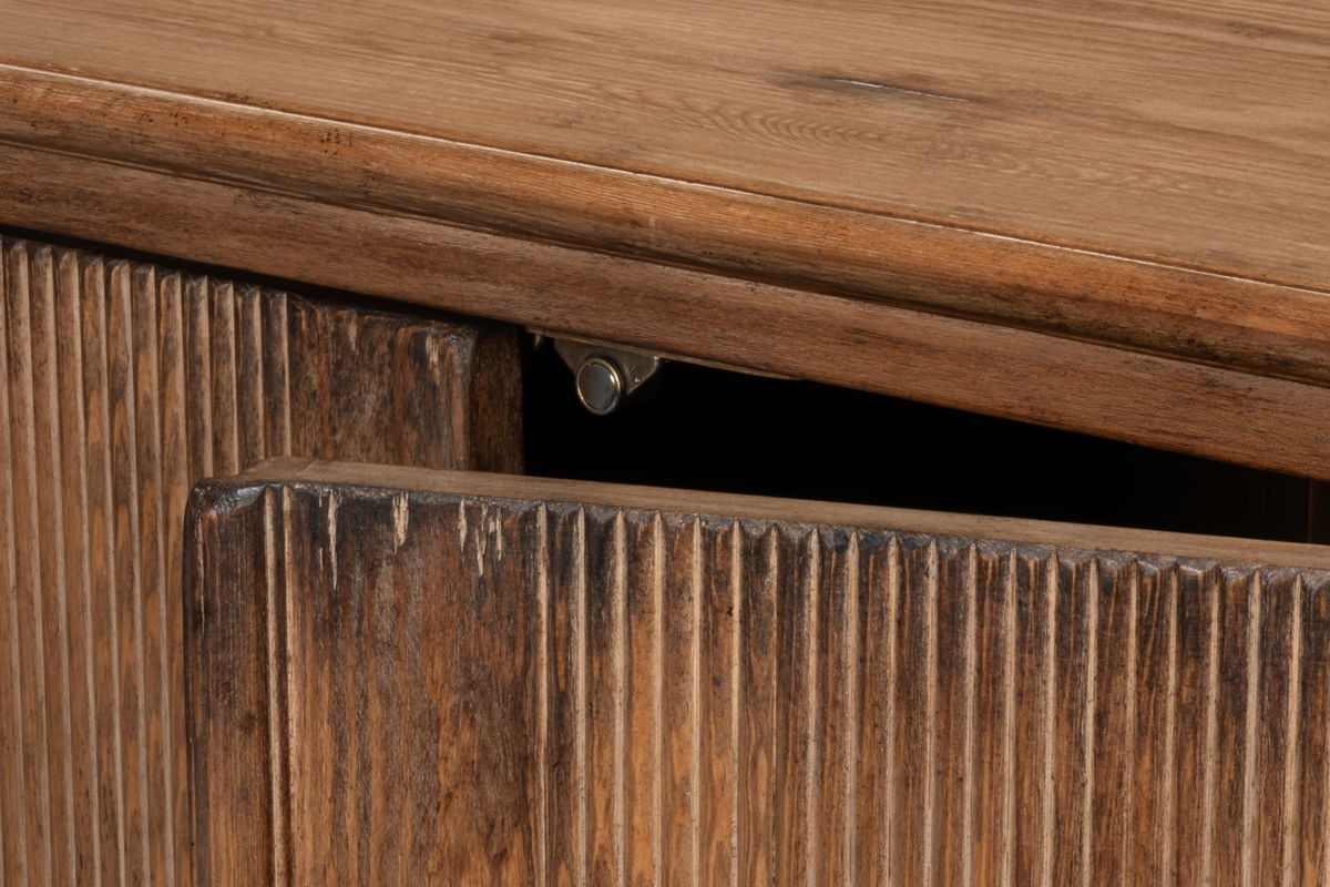 Brooks Demilune  Brown, by Sarreid, 1'8" length x 5'3" width x 3'9" height View 8