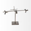 Maverick I 12L x 16W Gray Metal Bomber Plane, Decorative Object by Mercana, 11.81" length x 16.14" width x 11.02" height thumbnail 4