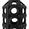 Brunel Large Black Drum-Shaped Ceramic Vase, by Mercana, 3.94" length x 3.94" width x 12.01" height thumbnail 8