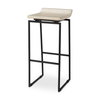 Givens Backless 32in Seat Bar Stool | Natural Wood with Black Metal, Counter & Bar Stool by Mercana, 14.1" length x 15.8" width x 32" height thumbnail 1