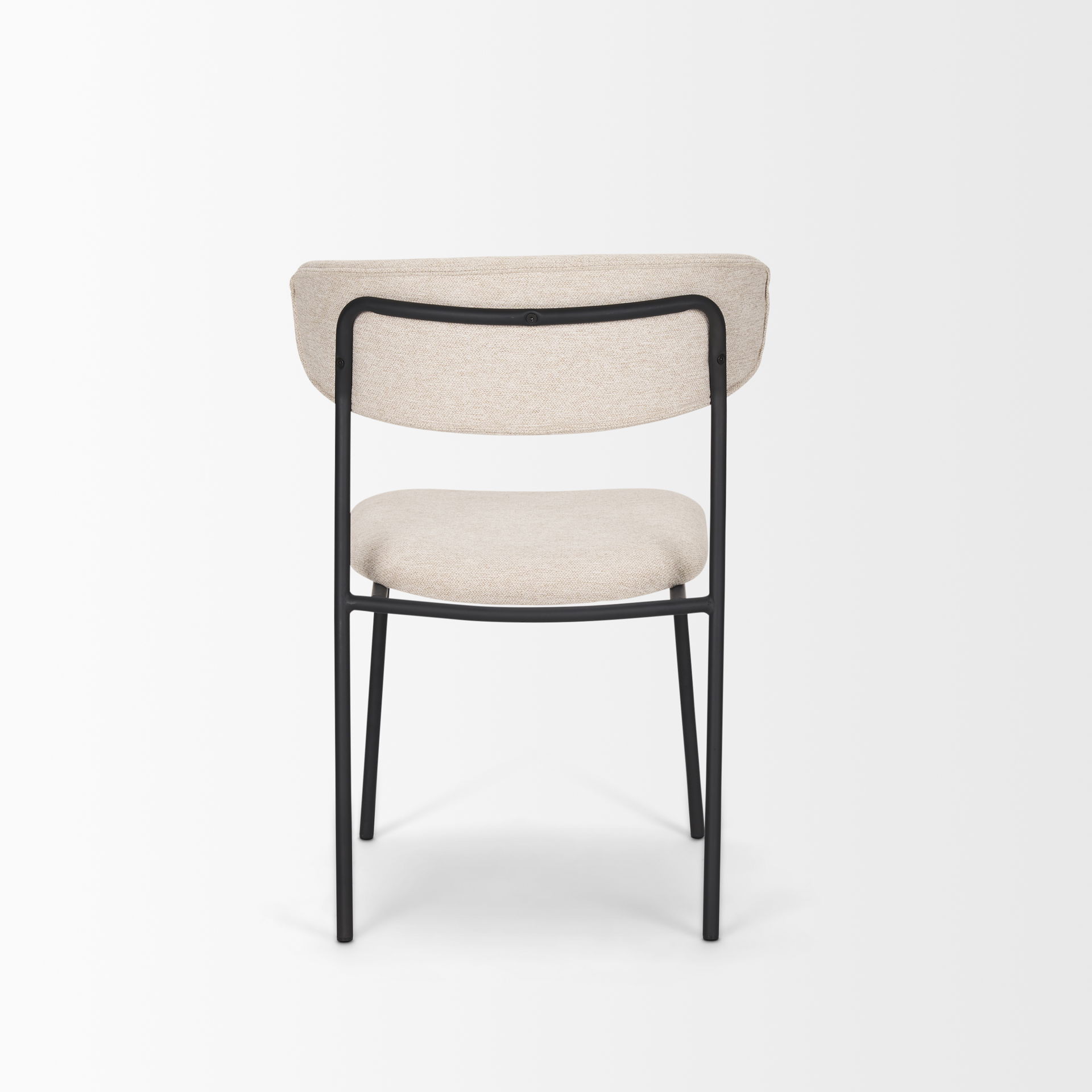 Corey Dining Chair with Oatmeal Fabric & Matte Black Metal large image 