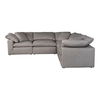 Terra Condo Classic L-shaped Modular Sectional Light Grey thumbnail 1