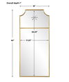 Caddington Tall Brass Mirror, by Uttermost, 18" width x 40" height x 1" depth thumbnail 3