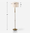 Faro White Marble Floor Lamp, by Uttermost, 1'5" width x 5'1" height x 1'5" depth thumbnail 3
