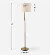 Faro White Marble Floor Lamp, by Uttermost, 17" width x 61" height x 17" depth thumbnail 3