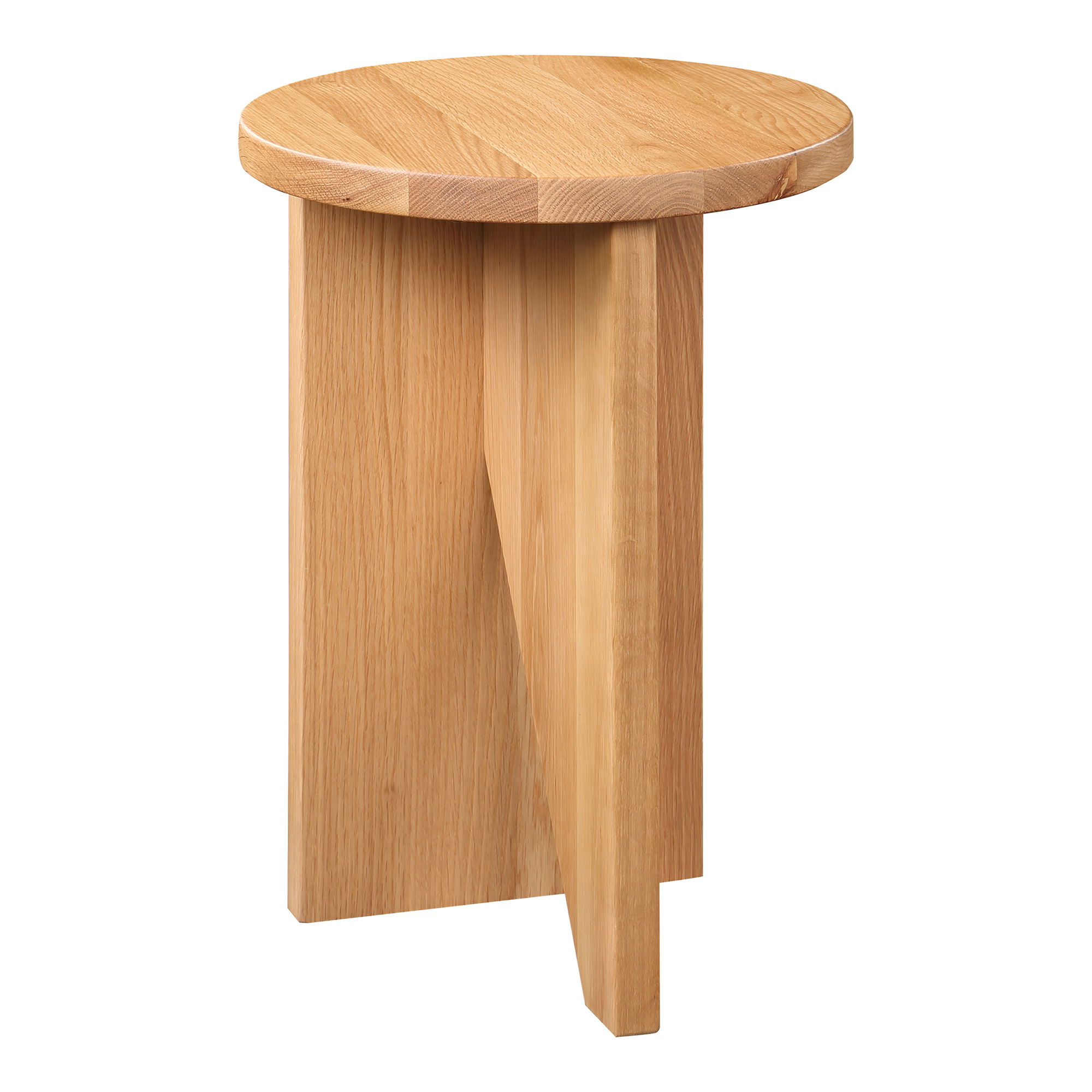 Grace Accent Table Natural Oak, Side & End Table by Moe's Home, 14" width x 20" height x 14" depth View 2