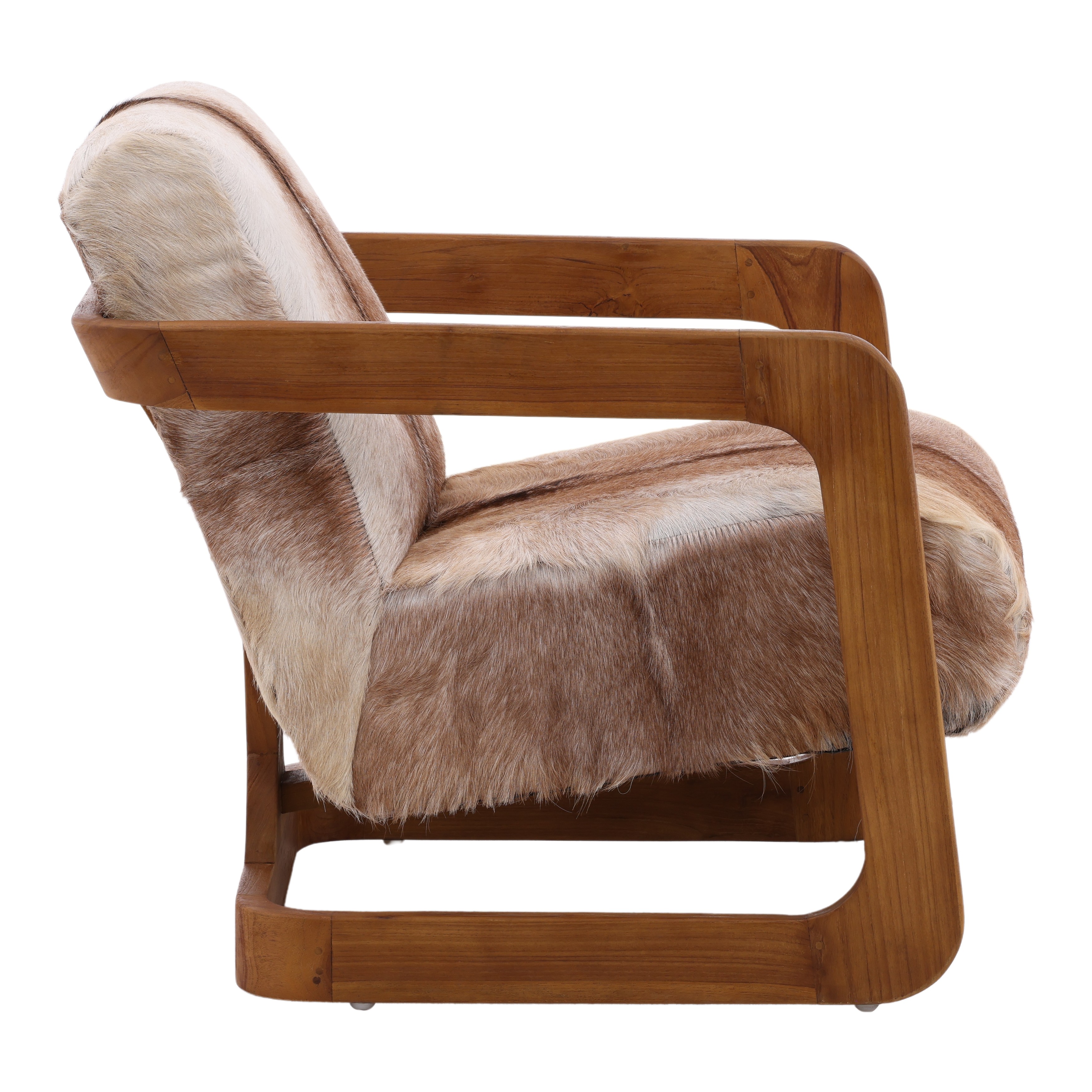 Bautista Occasional Chair Brown, Accent Chair by Dovetail, 25.5" width x 30" height x 33.5" depth View 3