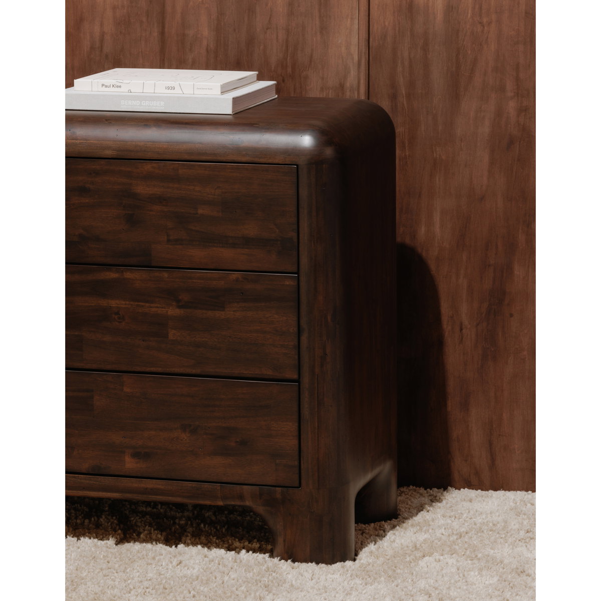 Rowan 6 Drawer Dresser Dark Brown, by Moe's Home, 58" width x 33" height x 18" depth View 11